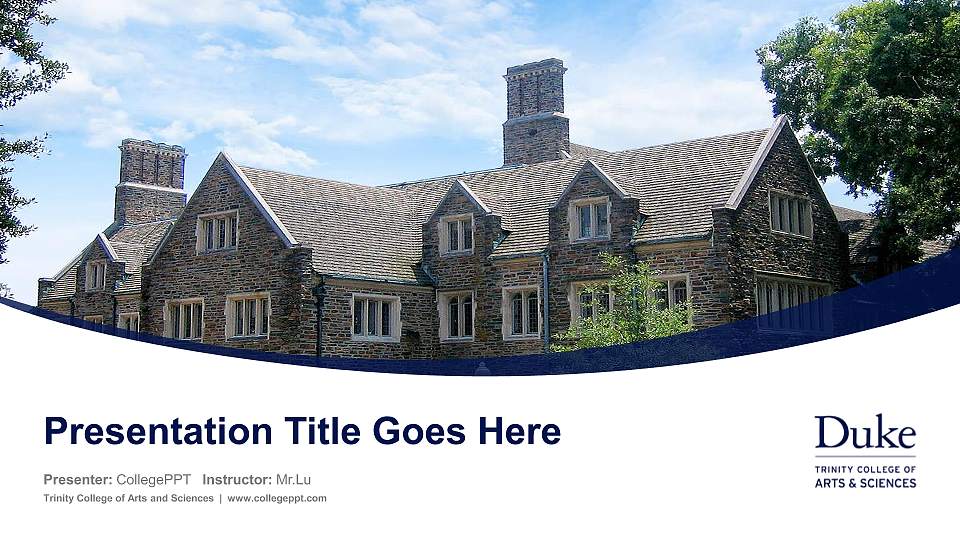 Trinity College of Arts and Sciences Course/Courseware Creation PPT Template16:9 ratio PPT effect preview image