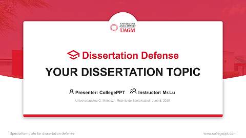 Universidad Ana G. Méndez – Recinto de Santa Isabel Graduation Thesis Defense PPT Template