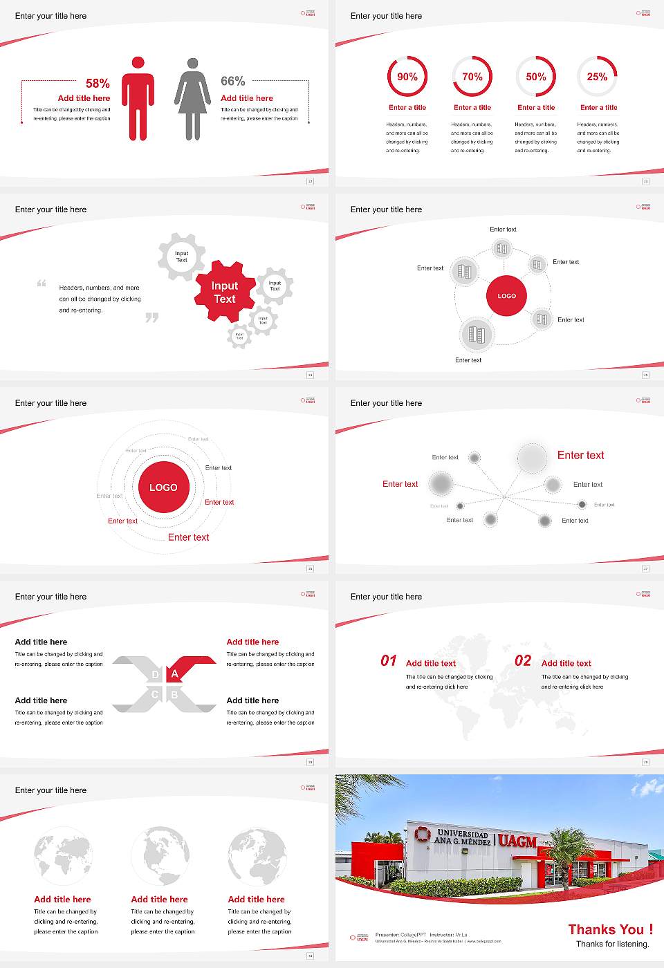 Universidad Ana G. Méndez – Recinto de Santa Isabel Course/Courseware Creation PPT Template16:9 ratio PPT effect preview image4