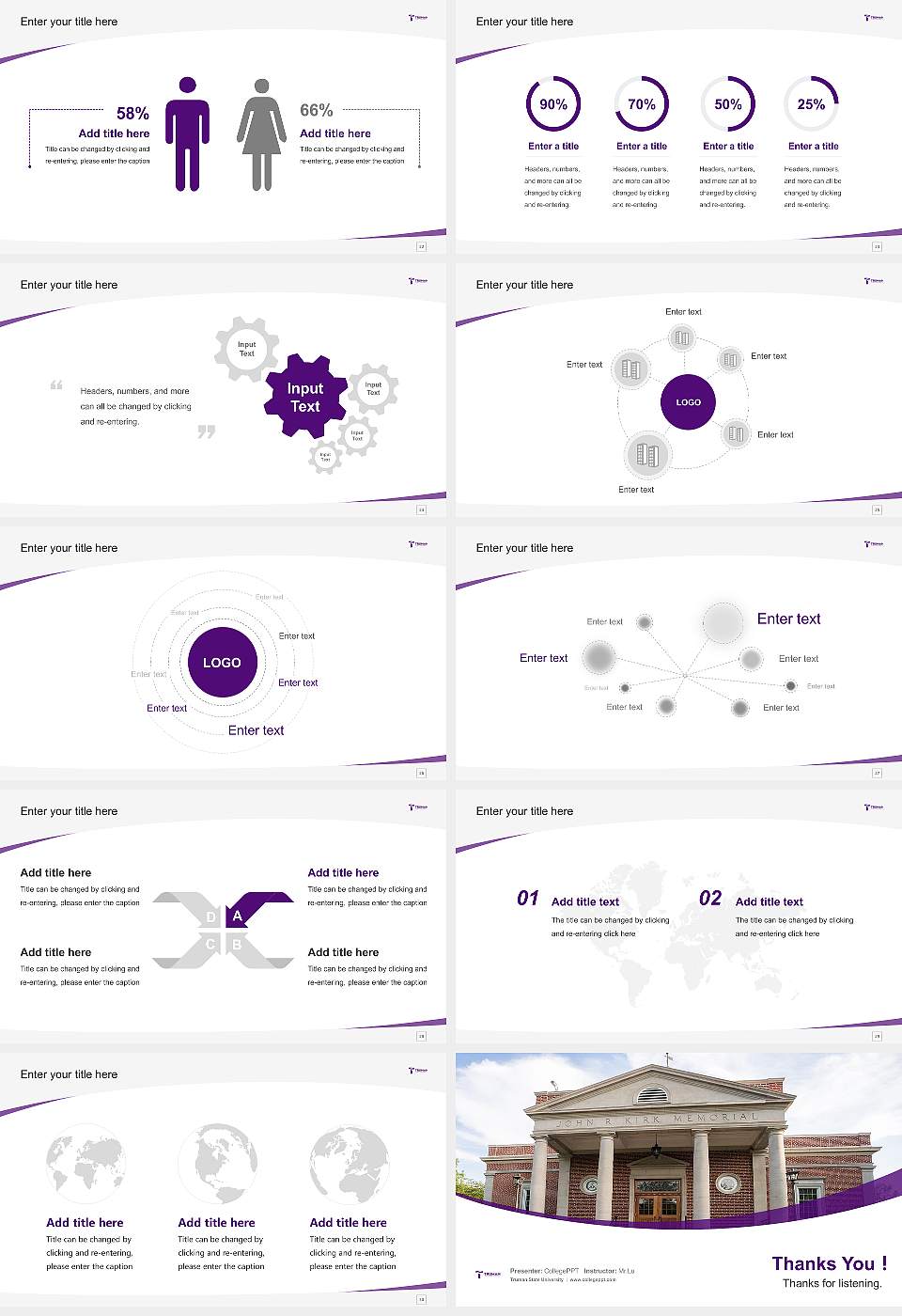 Truman State University Course/Courseware Creation PPT Template16:9 ratio PPT effect preview image4