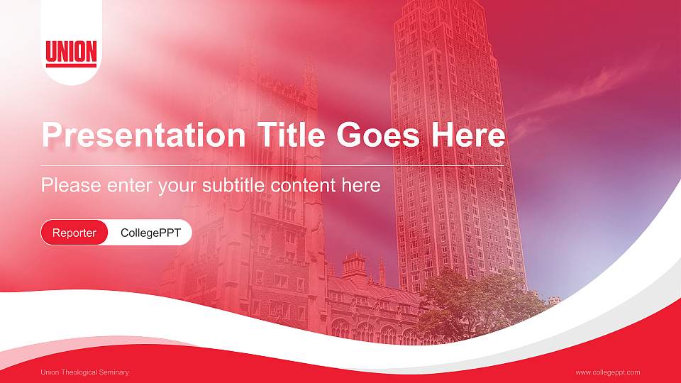 Union Theological Seminary Lecture Sharing and Networking Event PPT Template16:9 ratio PPT effect preview image