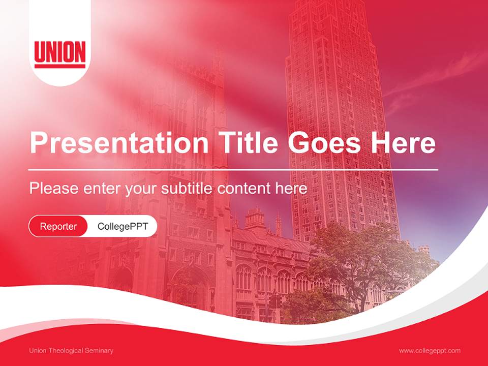 Union Theological Seminary Lecture Sharing and Networking Event PPT Template4:3 ratio PPT effect preview image4