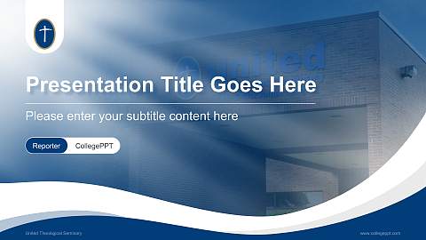 United Theological Seminary Lecture Sharing and Networking Event PPT Template