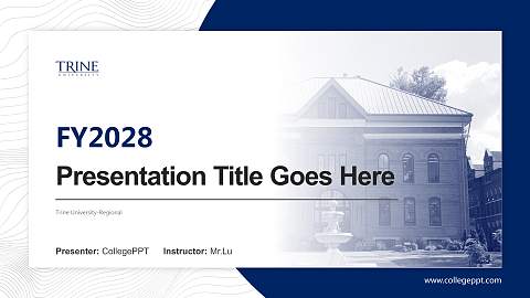 Trine University-Regional Academic Presentation/Research Findings Report PPT Template