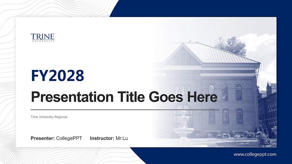 Trine University-Regional Academic Presentation/Research Findings Report PPT Template16:9 ratio PPT effect preview image