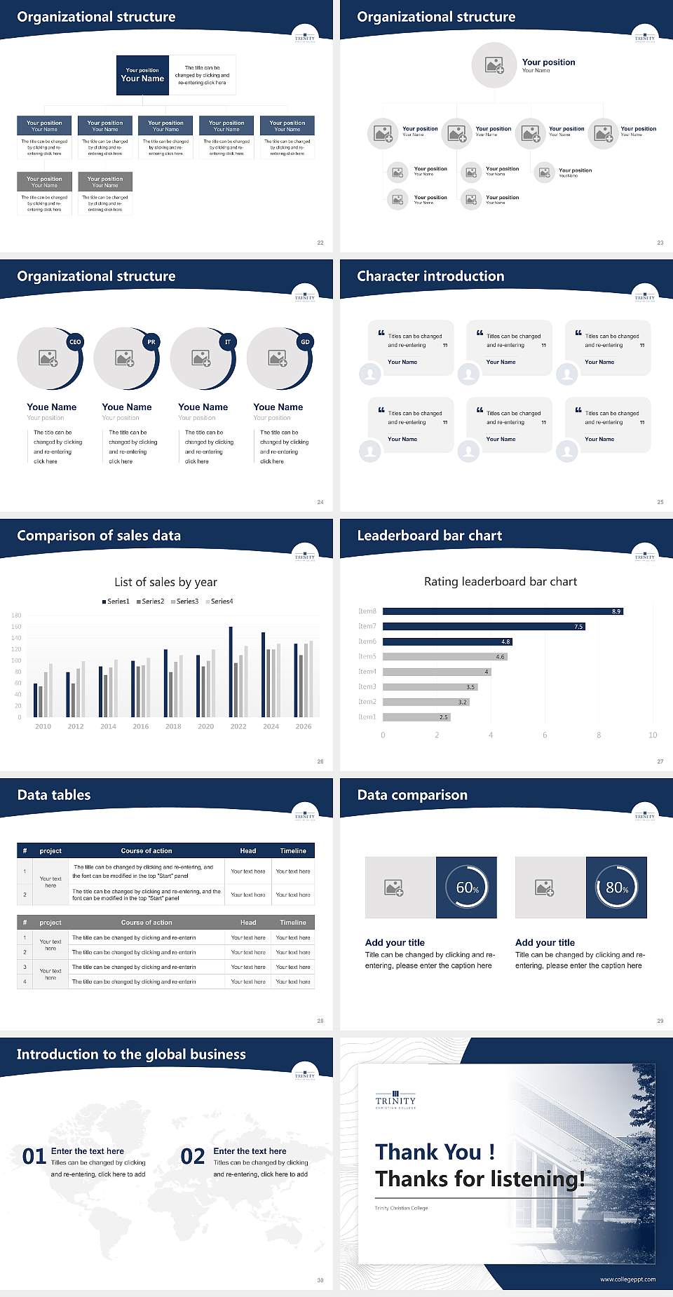 Trinity Christian College Academic Presentation/Research Findings Report PPT Template4:3 ratio PPT effect preview image4