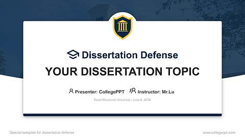 Truett Mcconnell University Graduation Thesis Defense PPT Template