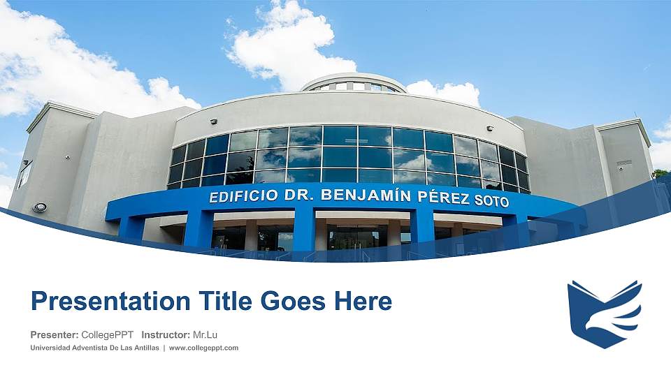 Universidad Adventista De Las Antillas Course/Courseware Creation PPT Template16:9 ratio PPT effect preview image