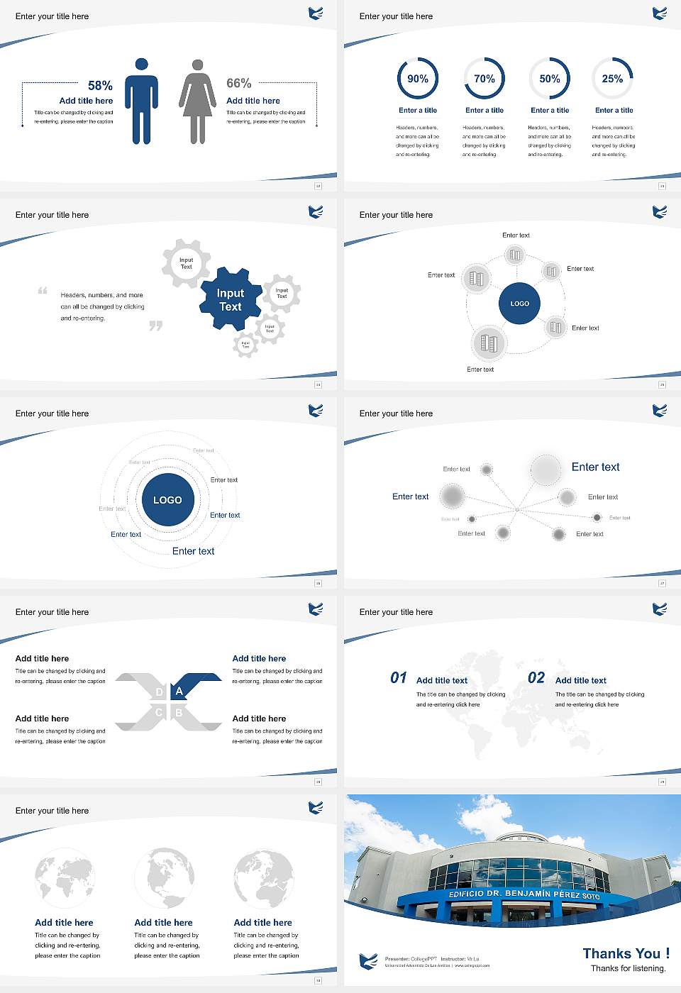 Universidad Adventista De Las Antillas Course/Courseware Creation PPT Template16:9 ratio PPT effect preview image4