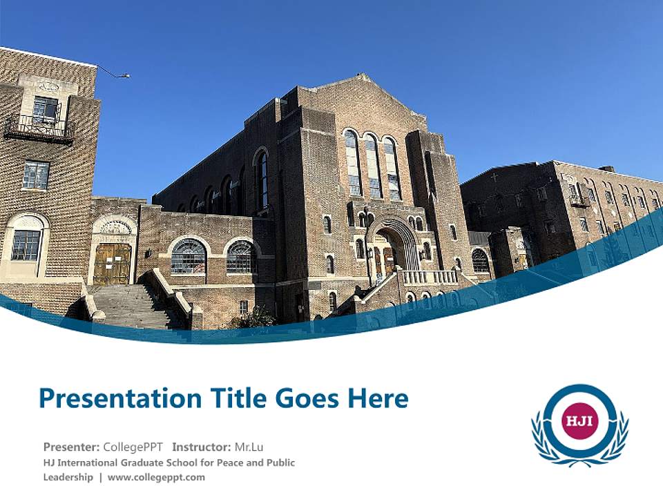 HJ International Graduate School for Peace and Public Leadership Course/Courseware Creation PPT Template4:3 ratio PPT effect preview image5