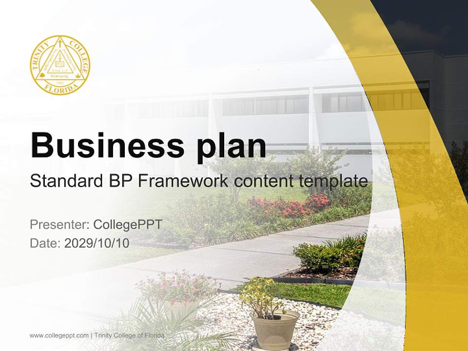 Trinity College of Florida Competition/Entrepreneurship Contest PPT Template4:3 ratio PPT effect preview image9