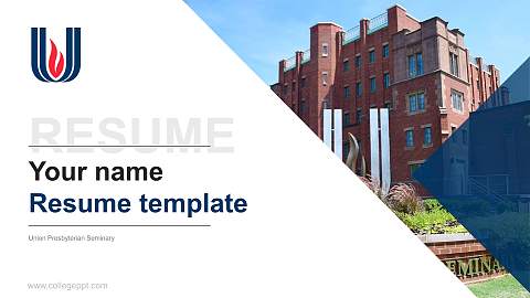 Union Presbyterian Seminary Resume PPT Template