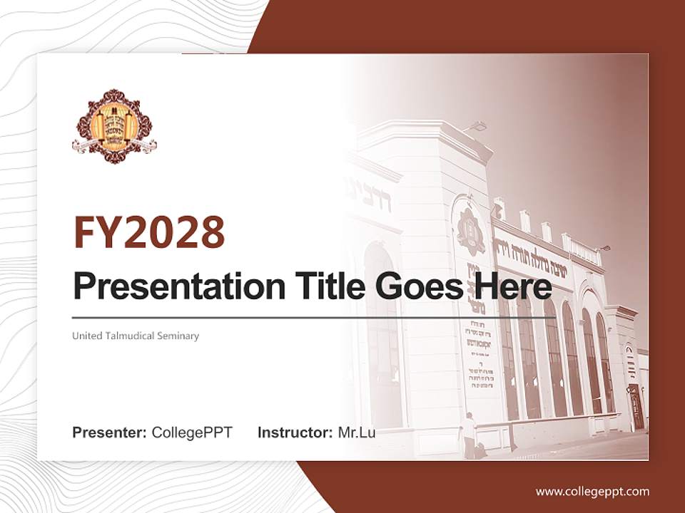 United Talmudical Seminary Academic Presentation/Research Findings Report PPT Template4:3 ratio PPT effect preview image5