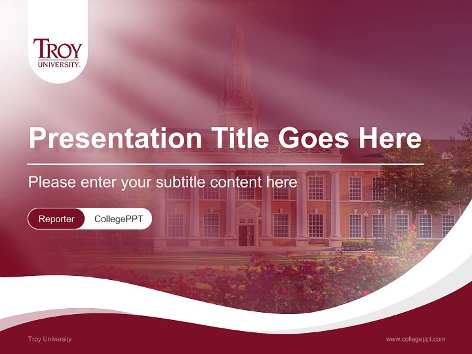 Troy University Lecture Sharing and Networking Event PPT Template4:3 ratio PPT effect preview image4