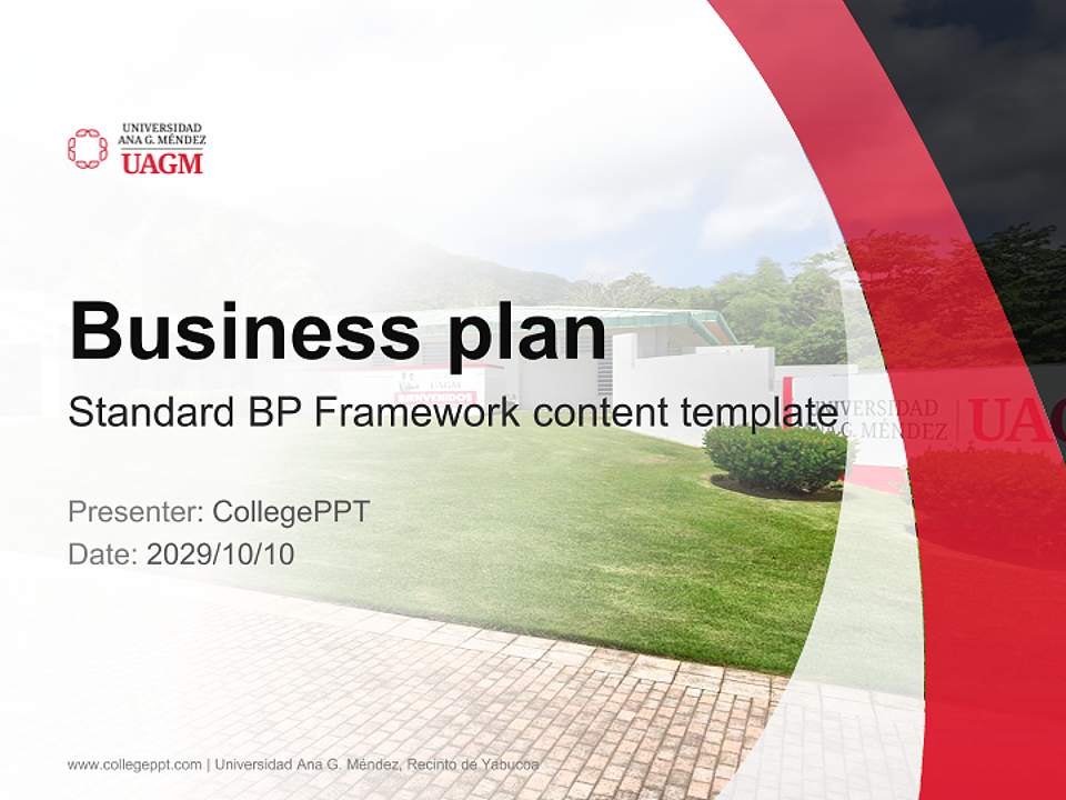 Universidad Ana G. Méndez, Recinto de Yabucoa Competition/Entrepreneurship Contest PPT Template4:3 ratio PPT effect preview image9