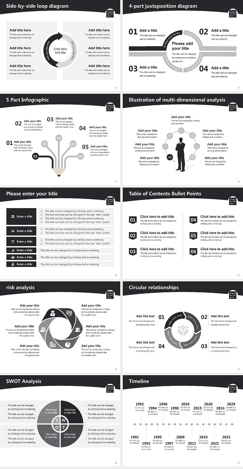 University of North Carolina School of the Arts Academic Presentation/Research Findings Report PPT Template4:3 ratio PPT effect preview image3
