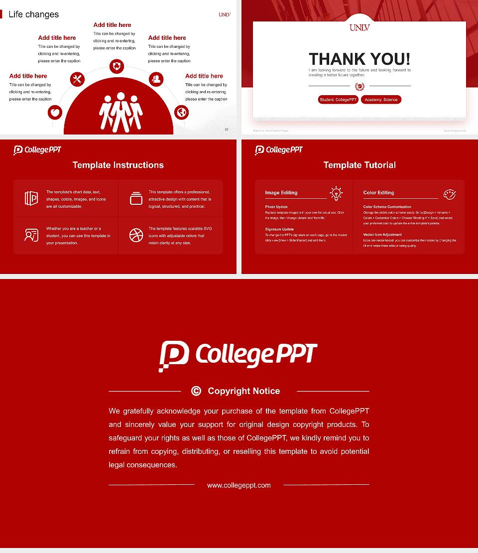 University of Nevada-Las Vegas National Scholarship Defense PPT Template16:9 ratio PPT effect preview image4