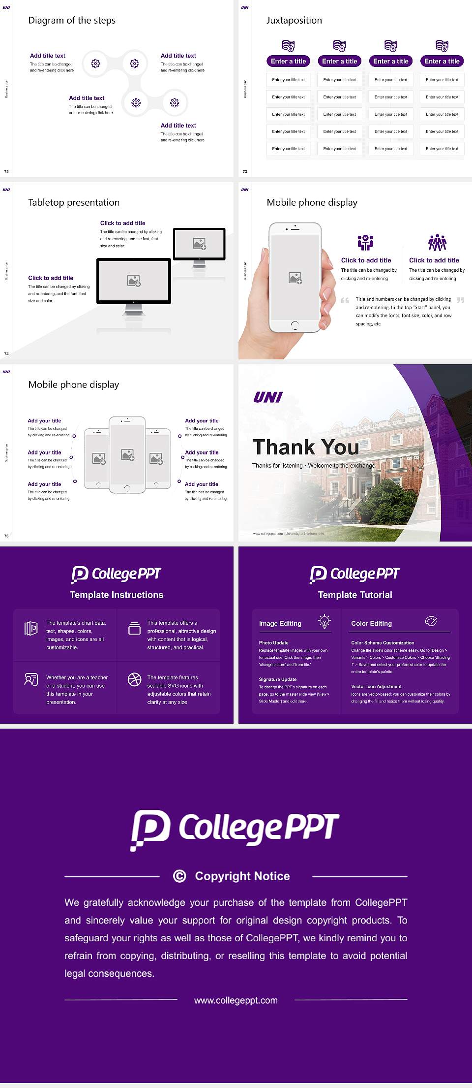 University of Northern Iowa Competition/Entrepreneurship Contest PPT Template4:3 ratio PPT effect preview image9