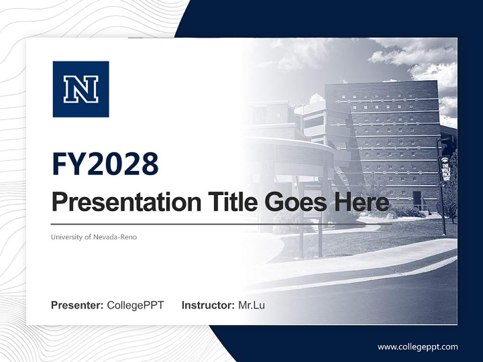 University of Nevada-Reno Academic Presentation/Research Findings Report PPT Template4:3 ratio PPT effect preview image5