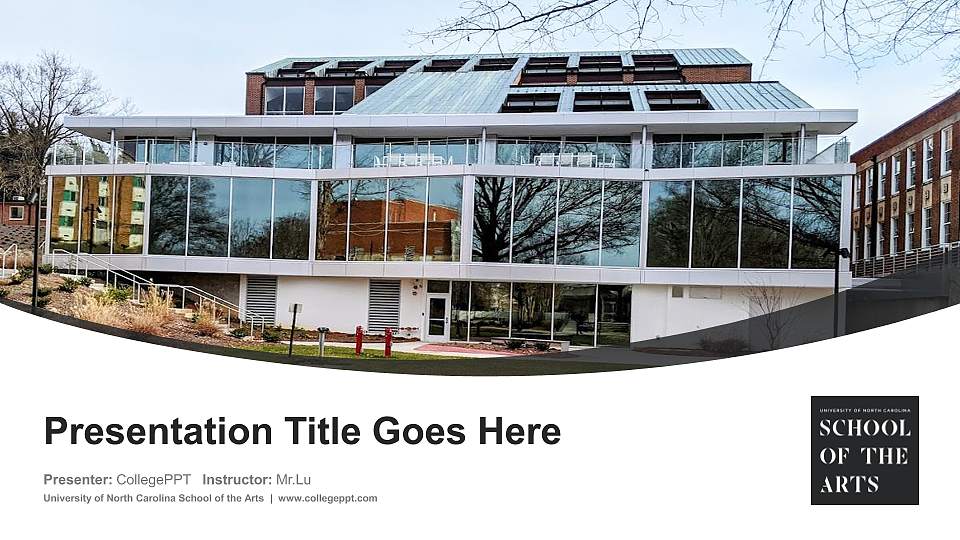 University of North Carolina School of the Arts Course/Courseware Creation PPT Template16:9 ratio PPT effect preview image