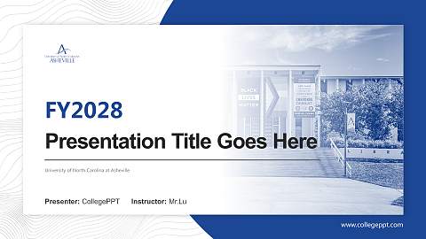 University of North Carolina at Asheville Academic Presentation/Research Findings Report PPT Template
