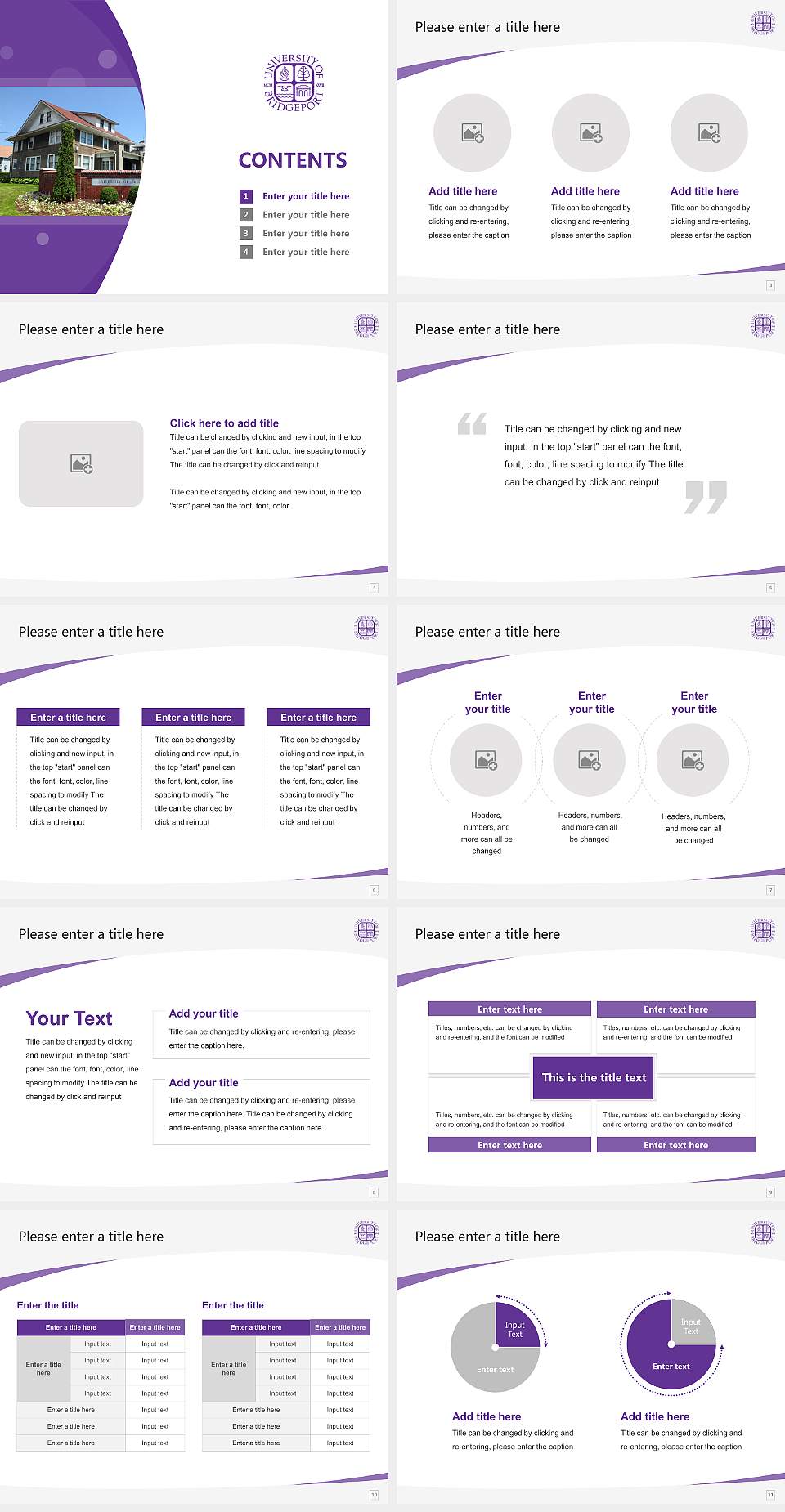 University of Bridgeport Course/Courseware Creation PPT Template4:3 ratio PPT effect preview image2