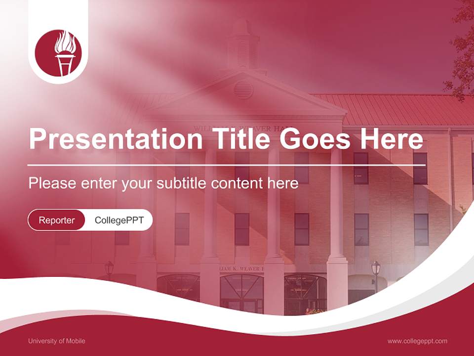 University of Mobile Lecture Sharing and Networking Event PPT Template4:3 ratio PPT effect preview image4