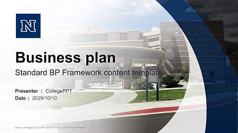 University of Nevada-Reno Competition/Entrepreneurship Contest PPT Template