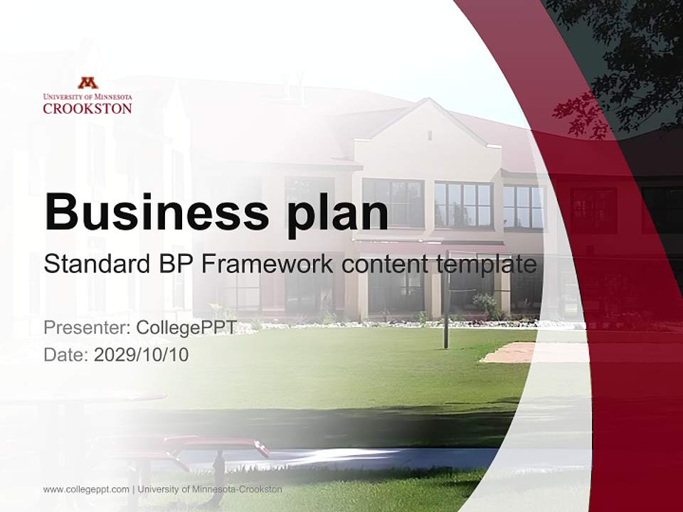 University of Minnesota-Crookston Competition/Entrepreneurship Contest PPT Template4:3 ratio PPT effect preview image9