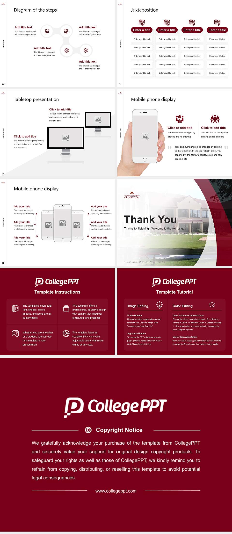 University of Minnesota-Crookston Competition/Entrepreneurship Contest PPT Template4:3 ratio PPT effect preview image9