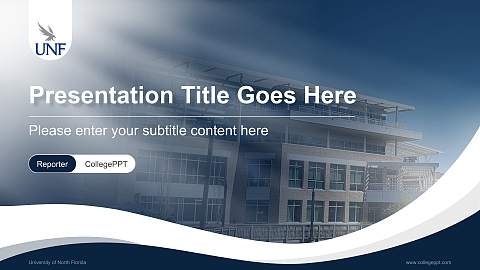 University of North Florida Lecture Sharing and Networking Event PPT Template