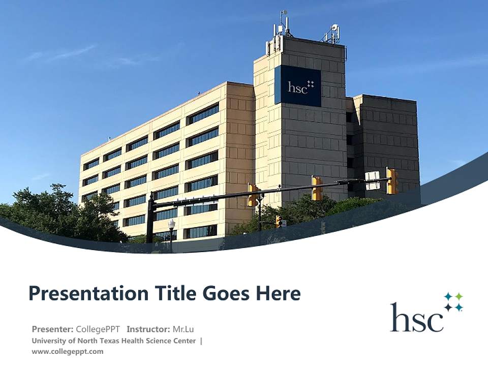 University of North Texas Health Science Center Course/Courseware Creation PPT Template4:3 ratio PPT effect preview image5