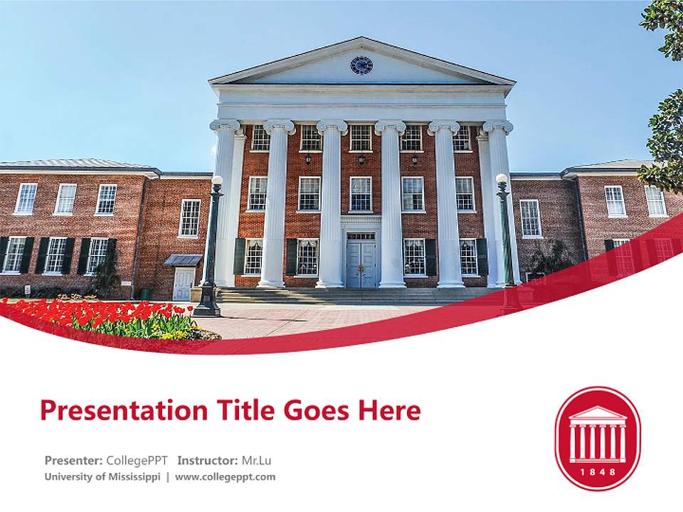 University of Mississippi Course/Courseware Creation PPT Template4:3 ratio PPT effect preview image5