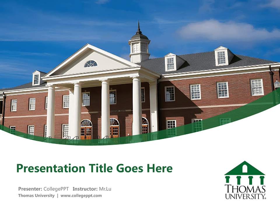 Thomas University Course/Courseware Creation PPT Template4:3 ratio PPT effect preview image5