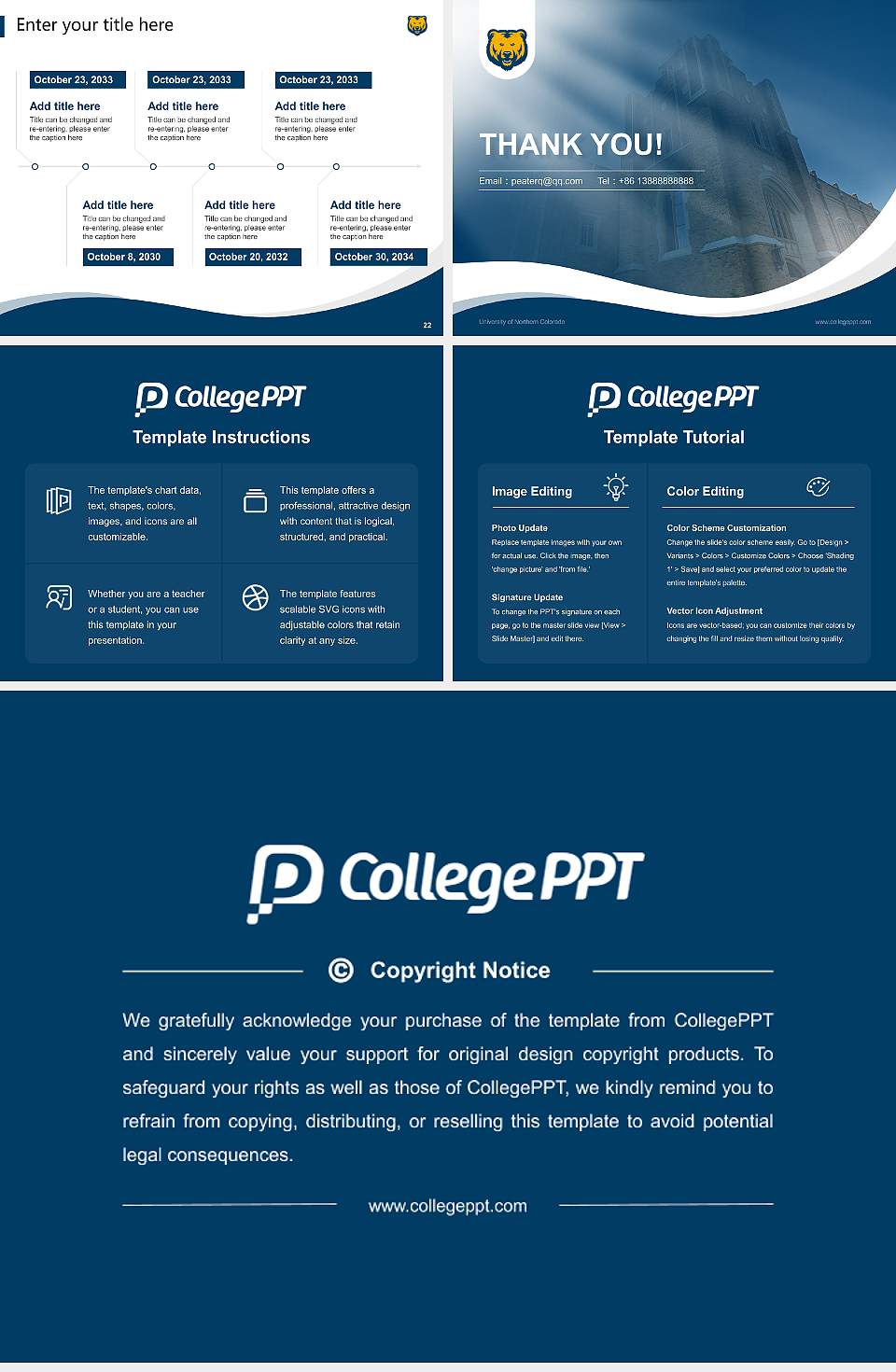 University of Northern Colorado Lecture Sharing and Networking Event PPT Template4:3 ratio PPT effect preview image4