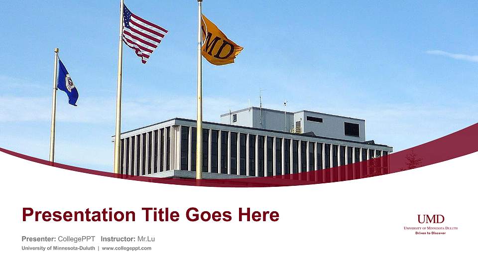 University of Minnesota-Duluth Course/Courseware Creation PPT Template16:9 ratio PPT effect preview image1