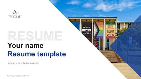 University of North Carolina at Asheville Resume PPT Template