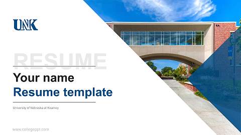 University of Nebraska at Kearney Resume PPT Template