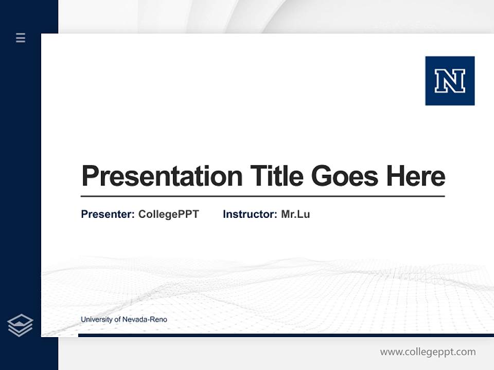 University of Nevada-Reno Thesis Proposal/Graduation Defense PPT Template4:3 ratio PPT effect preview image5