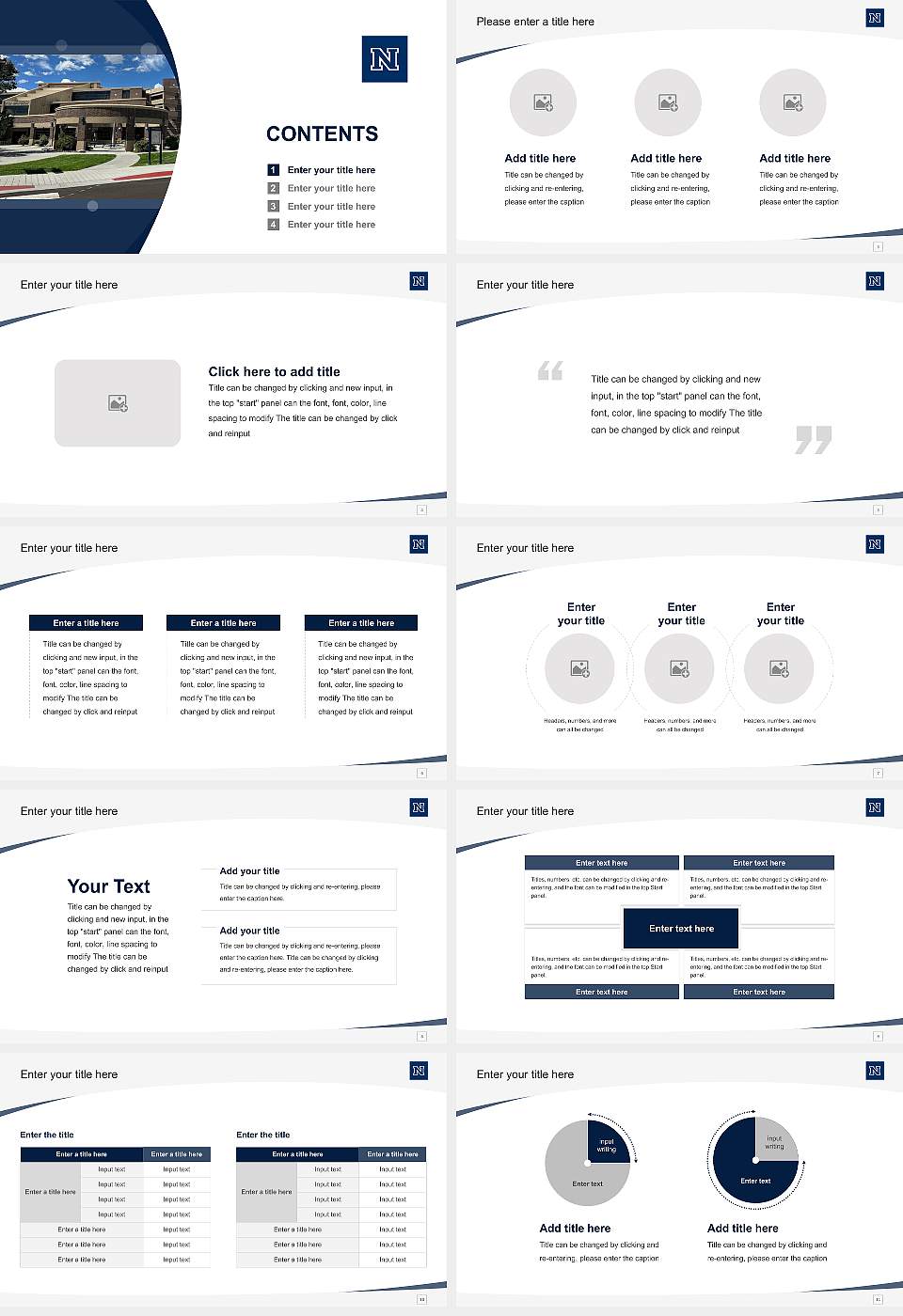 University of Nevada-Reno Course/Courseware Creation PPT Template16:9 ratio PPT effect preview image2