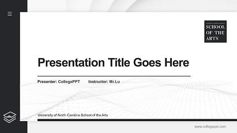 University of North Carolina School of the Arts Thesis Proposal/Graduation Defense PPT Template