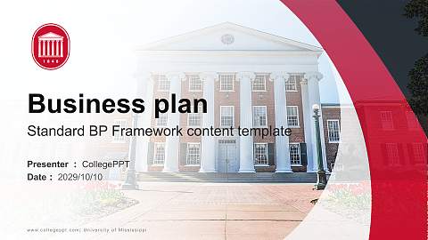 University of Mississippi Competition/Entrepreneurship Contest PPT Template
