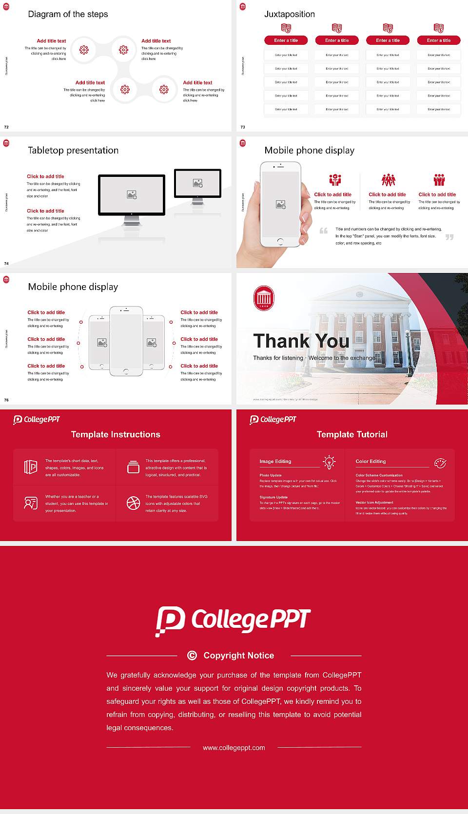 University of Mississippi Competition/Entrepreneurship Contest PPT Template16:9 ratio PPT effect preview image9
