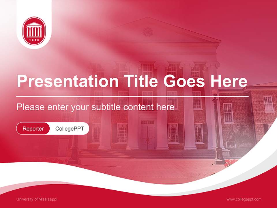 University of Mississippi Lecture Sharing and Networking Event PPT Template4:3 ratio PPT effect preview image4