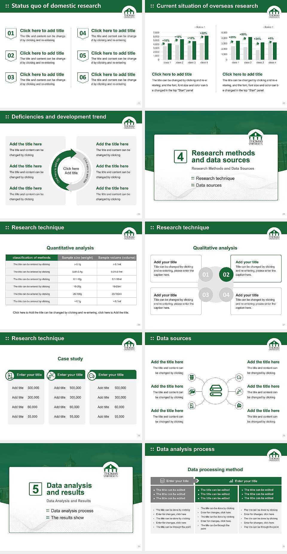 Thomas University Graduation Thesis Defense PPT Template4:3 ratio PPT effect preview image4