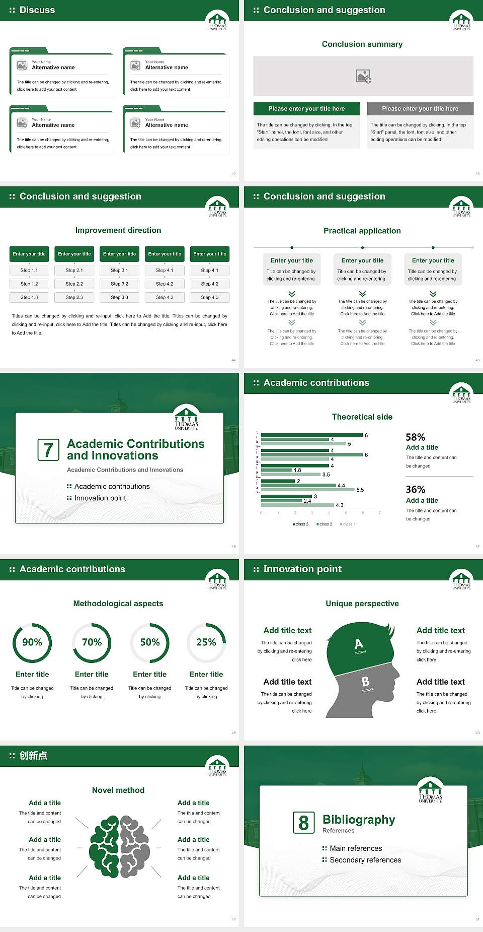 Thomas University Graduation Thesis Defense PPT Template4:3 ratio PPT effect preview image6