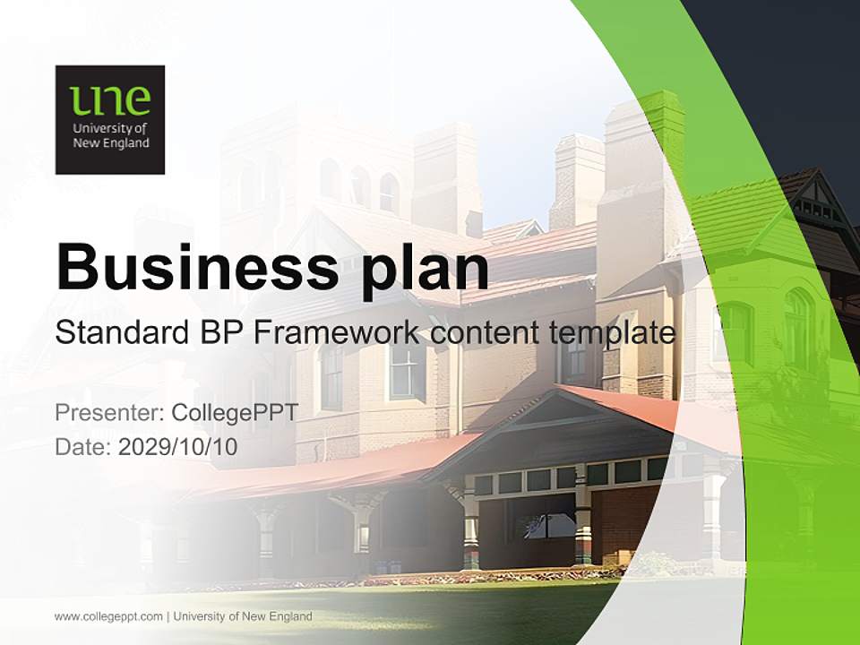University of New England Competition/Entrepreneurship Contest PPT Template4:3 ratio PPT effect preview image9