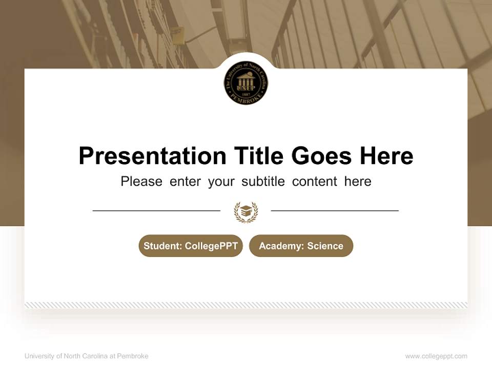 University of North Carolina at Pembroke National Scholarship Defense PPT Template4:3 ratio PPT effect preview image4