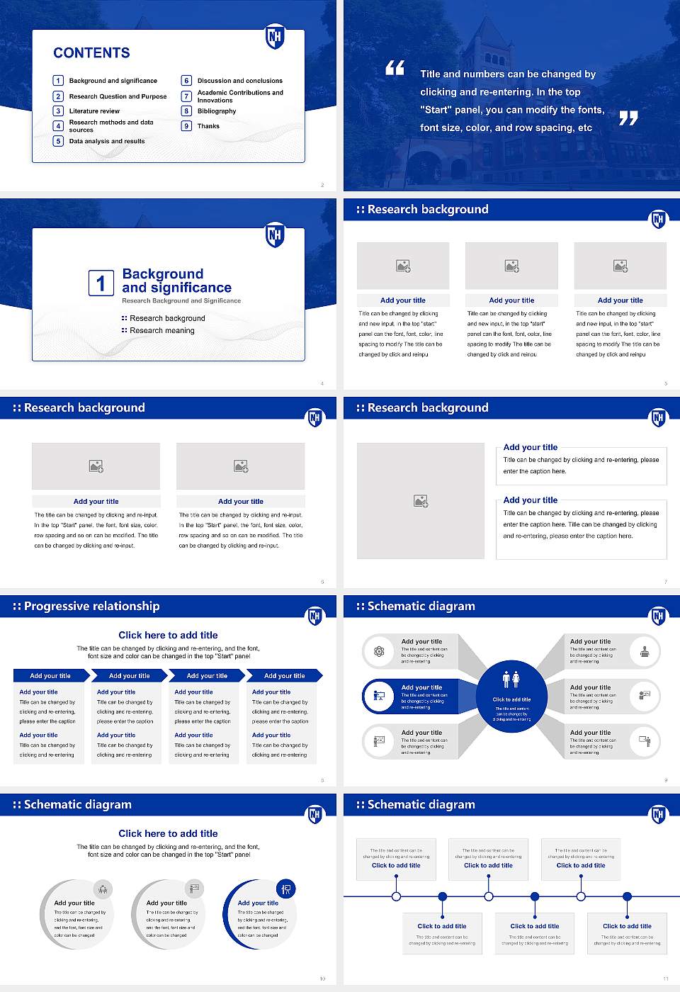 University of New Hampshire-Main Campus Graduation Thesis Defense PPT Template16:9 ratio PPT effect preview image2