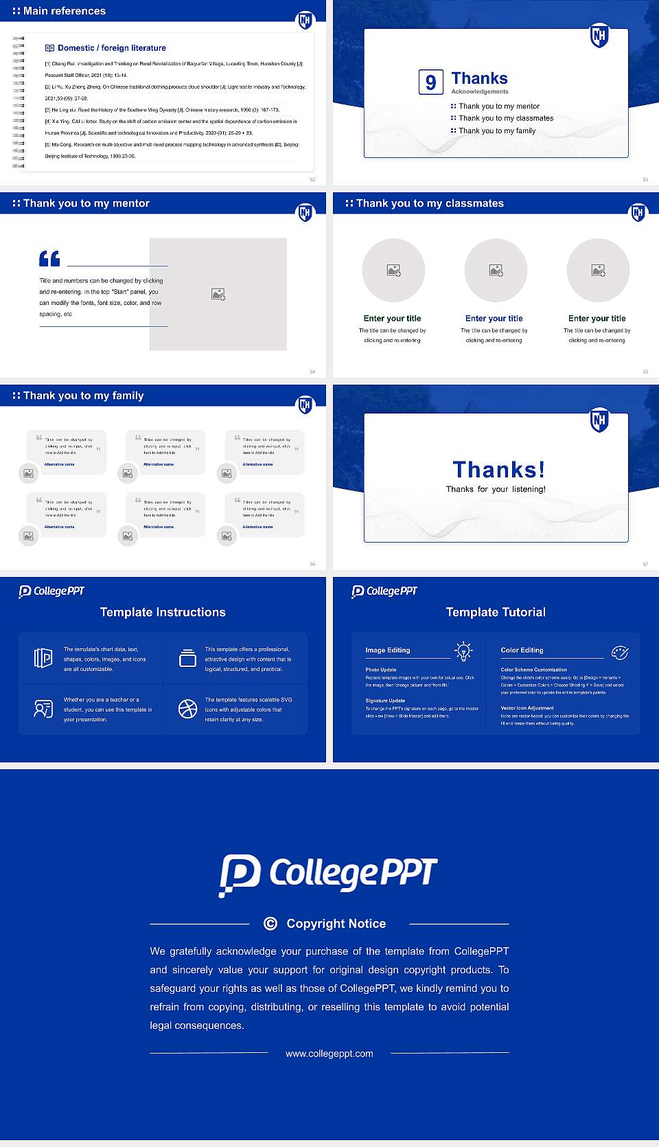 University of New Hampshire-Main Campus Graduation Thesis Defense PPT Template16:9 ratio PPT effect preview image7